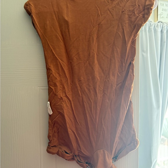 Marlow Chestnut Kids Bodysuit with Buttons - Picture 2 of 3